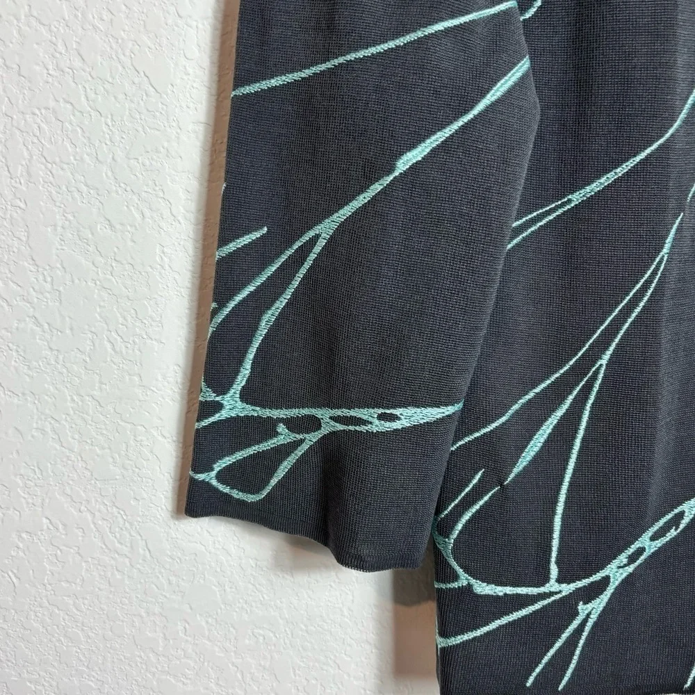 Ming Wang Grey Blue Women Blazer Size XS Brand New Granite Dawn Brand New - Picture 4 of 6